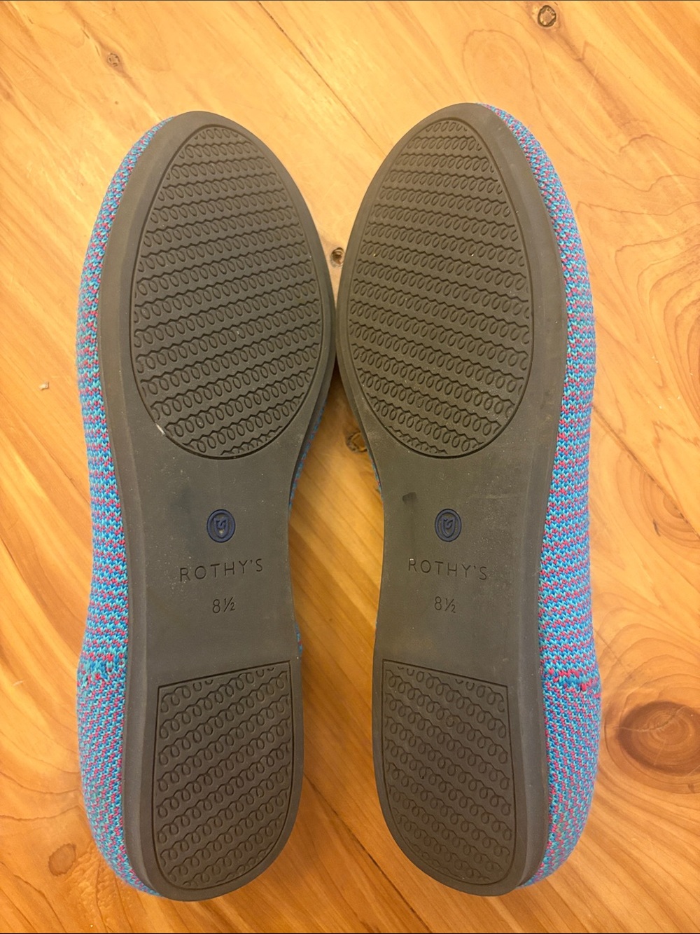 Rothy’s Bluebell Triple Stitch Loafer EUC SOLDOUT Blue/DK Pink SZE 8.5 - Picture 3 of 3